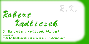 robert kadlicsek business card